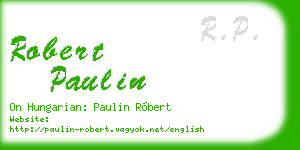 robert paulin business card